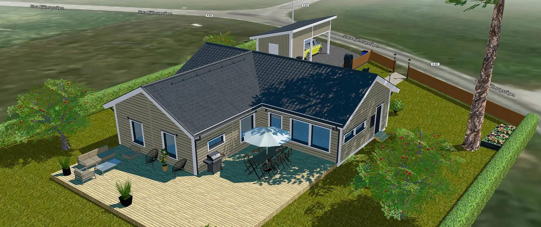 Movehome placera huset på tomten digitalt